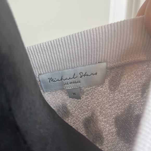 Michael Stars Gray-White and Black Leopard Animal Sweater - Picture 3 of 5